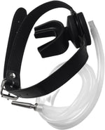 Stainless Steel U-Shaped Urinal Gag – Urethral Plug & Piss Mouth Fetish Toy for BDSM (Black)