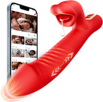 APP-Controlled Thrusting & Vibrating Dildo – G-Spot, Clitoral, & Anal Stimulator