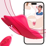 Wearable Remote Control Vibrator – App-Controlled Couples Toy with 10 Modes (Red)