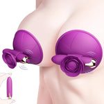 Vibrating Nipple Toy with 10 Vibration Modes, Silicone Bullet Stimulator for Couples