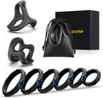 Silicone Cock Rings for Men – 8 Size Erection Support Rings for Couples Play