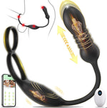 Thrusting Prostate Massager with Vibrating Cock Ring & Remote Control for Men & Couples