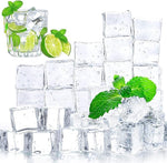Fake Ice Cubes, 20 PCS 1inch Plastic Ice Cubes Acrylic Square Clear Rock Diamond Crystals Vase Fillers for Centerpieces Photography Accessories Props, DIY Arts & Crafts Decoration
