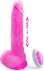 Heating Thrusting Dildo Vibrator – 9.25" G-Spot Stimulator with Remote & Suction