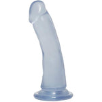Doc Johnson Crystal Jellies - Slim Dong - 6.5 Inch - 1.5" Wide - Strong Suction Cup Base - O-Ring Harness Compatible Dildo - for Adults Only, Clear
