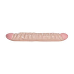 Veined Double Dong 12 Inch Double-Ended Dildo, Soft Pliable And Highly Detailed - Ivory Se-0193-01-2