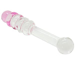 Glass Honey Stick Beaded Dildo