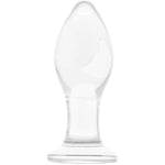 4 Inch Classic Glass Butt Plug With Lube 1Oz | Anal Sex Toys | Butt Plugs | Anal Plugs