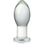 Glass Butt Plug Crystal Tapered Head Anal Plug For Anal Training Stimulation And Expansion Long Neck Mushroom Shaped Adult Sex Toys For Men Women Couples (S)