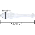 7.5'' Clear Glass Dildo Transparent Crystal Penis G-Spot Stimulation Anal Plug Female Masturbator