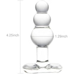 Glass Anal Beads Butt Plug Prostate Massager P-Spot Stimulation Anal Trainer Sex Toys For Men Women Masturbation