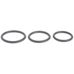Doc Johnson OptiMALE 3 C-Ring Set for Men - Thin Stretchy Silicone Rings in Slate