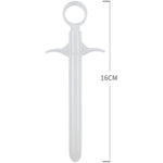 Lubricant Tube Shooter with Smooth Rounded Cap for Men, Women & Couples, Reusable, Easy Use & Clean,Lube Applicator Syringes (White 10ml)