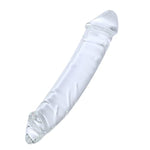 Large Clear Double Ended Borosilicate Glass Dildo for Female Masturbation and G-Spot Stimulation