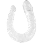 Realistic Double-Ended Dildo Adult Toy Lesbian, Double Sided Dildos For Women, Waterproof Flexible Double Dong With Curved Shaft For Vaginal G-Spot And Anal Play