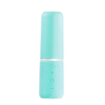 Retro Lipstick Vibrator, Rechargeable Submersible Mini Adult Sex Toy Bullet Vibe, Discreet 10 Vibration Modes And 6 Intensity Levels, Vibrating Clitoral Nipple Stimulator (Turquoise)