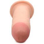 Xr Play Hard 9 Inch Ultra Real Dual Layer Suction Cup Dildo Without Balls, Skin Color, Flesh