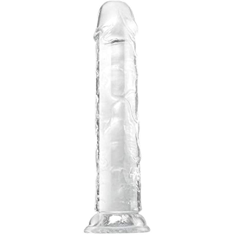 Realistic Dildo, 7.7 Inch Jelly Dildo With Strong Suction Cup Harness Compatible Anal Adult Sex Toys For Women Clear