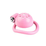 Pink Chastity Cage Male Flat Chastity Devices Lock Design Small Chastity Cage Male Penis Cage Cock Cage Bdsm Toys For Couples Sex 680 (Pink,Silicone Tube)
