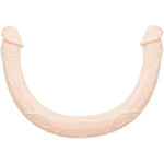 Double Ended Dildo, 17 in Super Long Double Dong, Flexible Realistic Double-Sided Dildo Penis, Sex Toys for Couple Men Women Lesbian Gay Play/Skin Tones