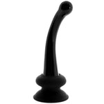 Elite Silicone Suction Base Glass Wand with Lube, Harness Compatible Strap-On