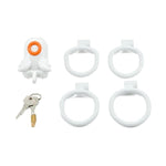 Angel Cock Cage With 4 Different Rings Male Chastity Cage With Wings And Bows Good Looking Sissy Chastity Device With Concealed Lock For Man Penis Bondage Sex Toys Lightweight Penis Cage (A)