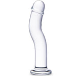 6.5 Inch Crystal Glass Realistic Dildo, Small Transparent Clear Dildo Anal Thin Plug, Smooth Curved Glass Slim Wand, Vaginal Anal G-Spot, And Prostate Massager,Suitable For Men, Women,And Beginners