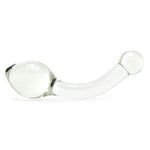 Gläs Sex Toys – Pure Indulgence 8” Hand Blown Glass Anal Slider, Borosilicate Glass Prostate Massager with Curved Tip, Non-Porous Hygienic Anal Toys