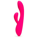 Dream Warming Rabbit Vibrator - 5 Inch Silicone Vibrating Dildo - G Spot & Clit Stimulator - 9 Vibration Modes - Rechargeable & Waterproof Vibrator For Women - Adult Sex Toy - Pink