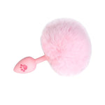 Bunny Tail Anal Butt Plug Anal Silicone Anal Plug Fluffy Rabbit Tail Sex Toys Cute Sexy Cosplay Adult Games For Men Or Women (Pink)