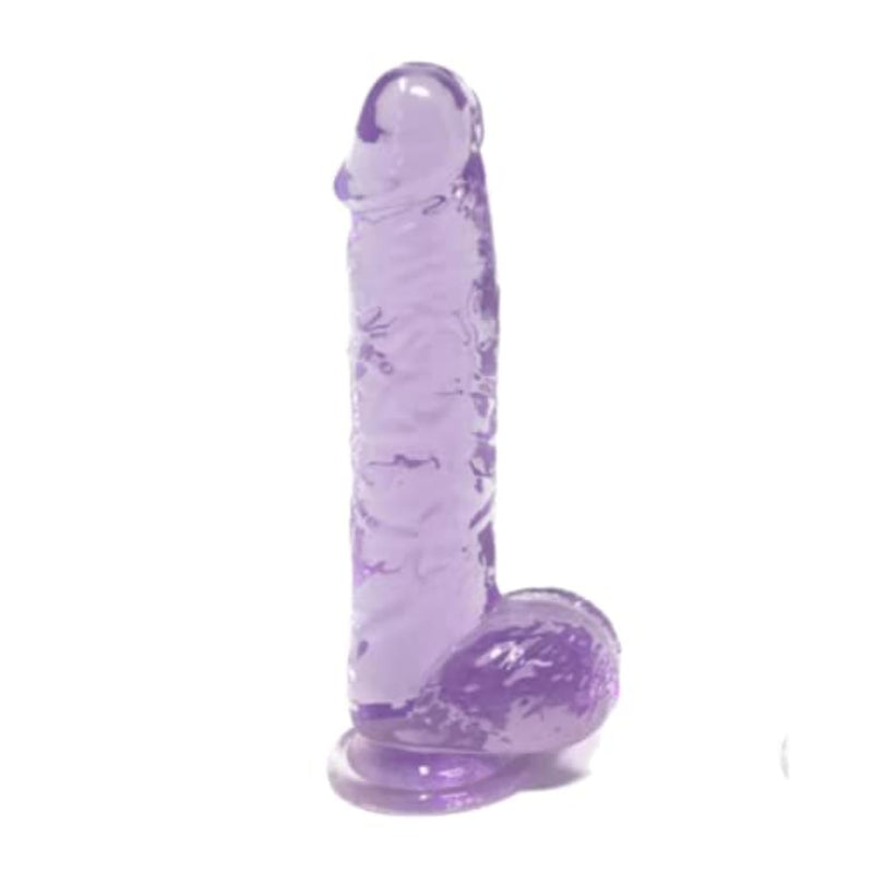 8.1 Inch Soft Realistic Dildo, Human Safety Material, With Powerful Suction Cups, Suitable For Women/Men/Gay, Adult Toys For Women Or Beginer (Purple)