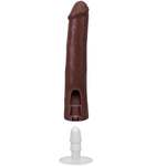 Doc Johnson The Realistic Dildo - 9 Inch ULTRASKYN Dong with Removable Vac-U-Lock Suction Cup - F-Machine and Harness Compatible Dildo - for Adults Only, Chocolate