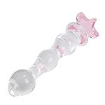 Novelties Glass Dildo Crystal Penis Glass Wand G-Spot Stimulation Female Masturbator (Star)