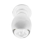 6" Huge Head Glass Butt Plug Extra Large Crystal Butt Plug