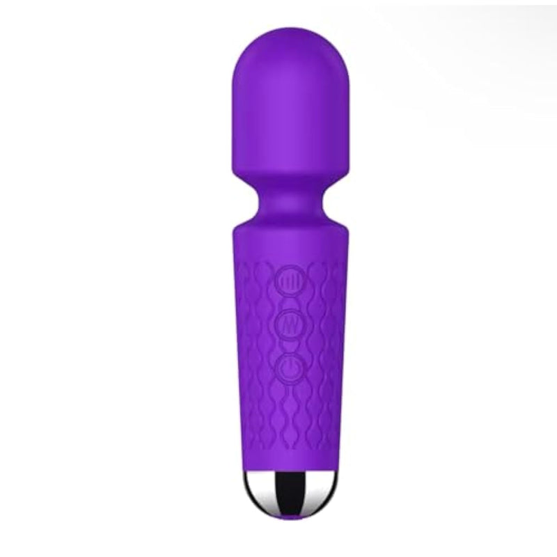 Vibrator Wand, Female Adult Sex Toy, Wand Massager, G Spot Dildo,20 Speeds Powerful Vibrator Wand Clitoris Stimulator Sex Toys For Women G Spot Massager, Quiet & Small,Fully Waterproof. (Purple)