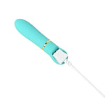 Vibrating Bullet - Portable & Discreet, Waterproof Design With Magnetic Charging, Includes Convenient Carry Bag, Skin-Safe Silicone, For Couples, Compact & Travel-Friendly (Blue)