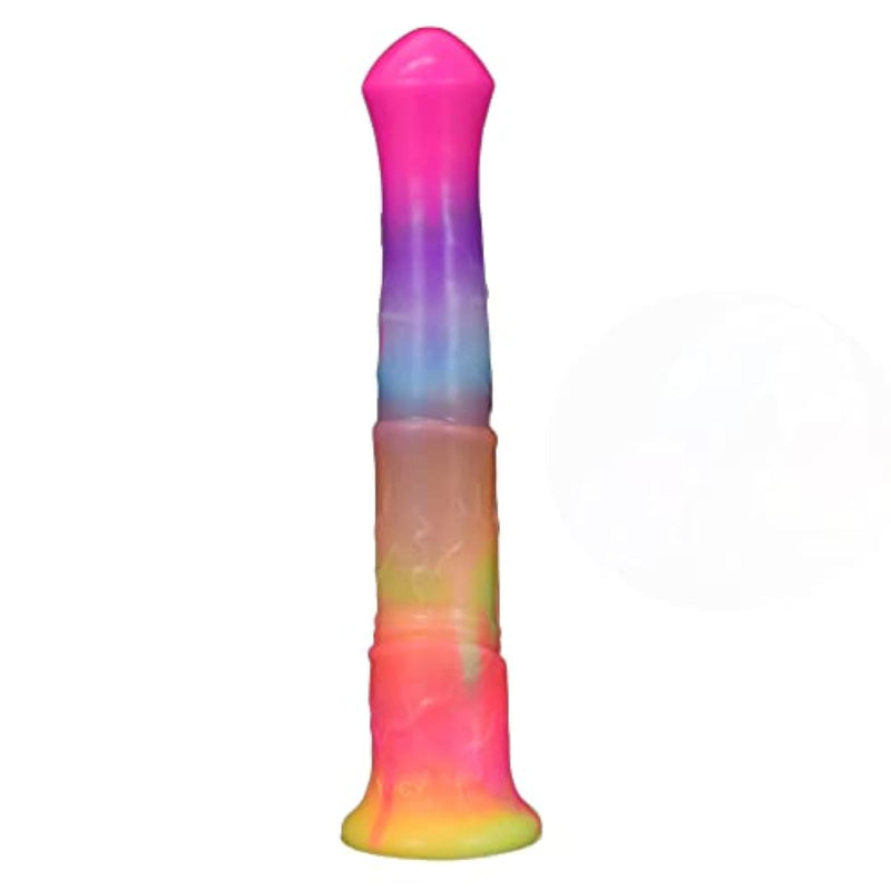Luminous Large Horse Penis, Anal Plug Slim Tall Dildo, Flexible Rubber Dildo Woman Adult Sex Toy Glowing Glow In The Dark 11 Inch