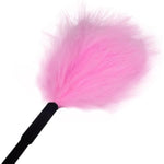 Feather Teaser Stick Multifunctional Rubber Mustache Whip Sex Toy-Pink