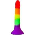 8.6 Liquid Silicone Realistic Dildo For Vaginal And Anal Sex,Adult Sex Toy G-Spot Prostate Orgasm?Smooth Rainbow Fake Penis No Balls?Strong Suction Cup Compatible Strap-On Harness