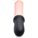8X Auto Pounder Vibrating & Thrusting Dildo With Handle - Flesh