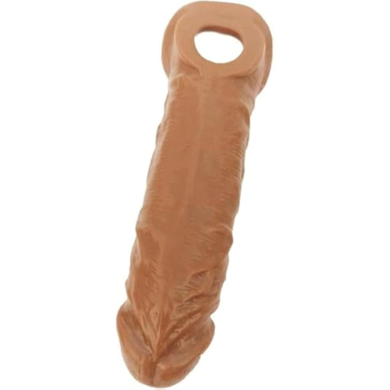 Threaded Mace Condom Male Condom Adult Lock Fine Ring Extended Sleeve Brown