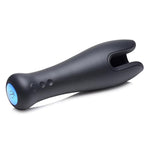 10X Vibrating Silicone Stroker, Black, (Ag741)