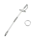 Flexible Hollow Urethral Dilator, 7.87 Inch Urethral Sounding Penis Plug With Cock Rings Sex Toy For Men