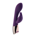 Dual Stimulation Rabbit Vibrator with 10 Vibration Modes, Purple