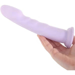 8 Inch Platinum Silicone Dildo With Lube 1Oz | Harness Compatible Strap-On Dildos | G-Spot P-Spot Massager