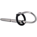 Smooth Urethral Sounds Catheter Plug Metal Urethral Rod With Silicone Penis Cock Rings(020)