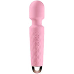The Vibby Vibrator, a Quiet Running Water Resistant Wand Vibrator for her, Clitoris g-spot Stimulator Adult Sex Toy, USB Rechargeable, 20 Modes and 8 speeds, Made for discerning Women (Pink)