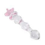 Novelties Glass Dildo Crystal Penis Glass Wand G-Spot Stimulation Female Masturbator (Star)