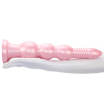 10.74 Inch Long Anal Plug With Three Gradual Large Beads - Liquid Silicone Long Anal Stimulator Anal Dilator - Tapered Head Dildo Butt Plug With Strong Suction Cup For Men Women (Pink)
