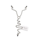 My Bondage Store Adjustable Nipple Clamps Clit Clamp Vagina Chain Screw Set Sex Toys Naughty Bondage Bdsm Silver